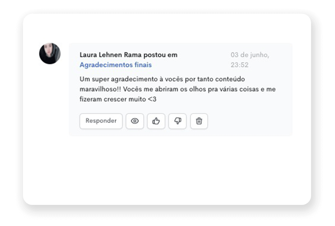 Depoimento de aluno da Cultura Dobra