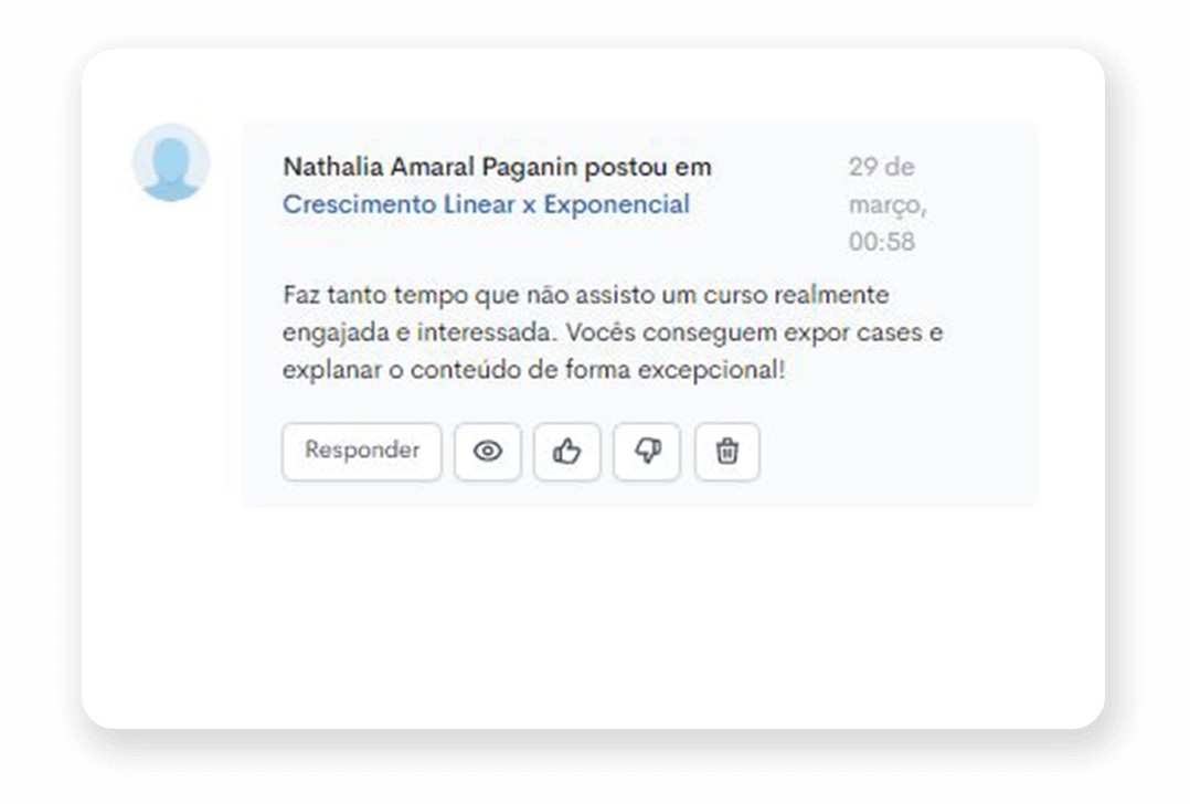 Depoimento de aluno da Cultura Dobra